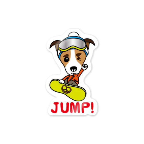 JUMP!ジャックラッセルテリア Sticker