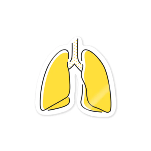 人体のなぞ。シンプルな肺。 ステッカー