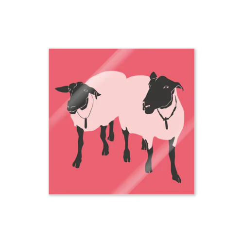 羊の姉妹ラムとマトン ステッカー