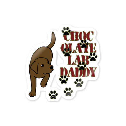 Chocolate Lab Daddy　チョコレートラブラドール Sticker