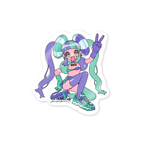 うきわふくらますのヤ Sticker