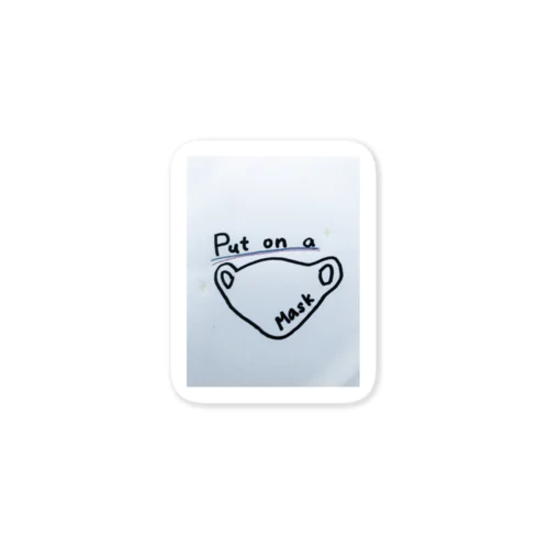＊Put on mask＊ Sticker