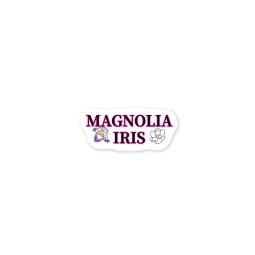 MAGNOLIA-IRIS Flower LOGO ステッカー