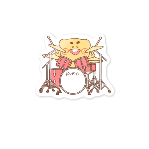 ドラマーくまごん Sticker