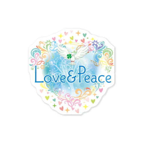 Love＆Peace大人用ロゴ ステッカー