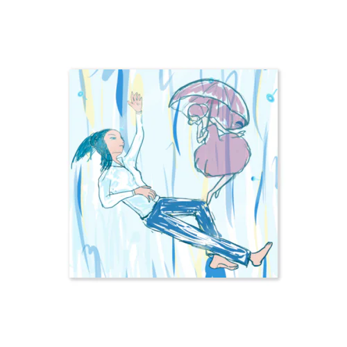 Rainy Rainy Lollipop フォンダンさんとショコラさん Sticker