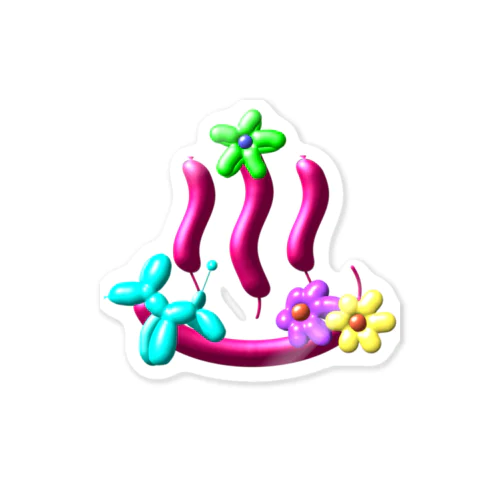 バルーン銭湯 ステッカー