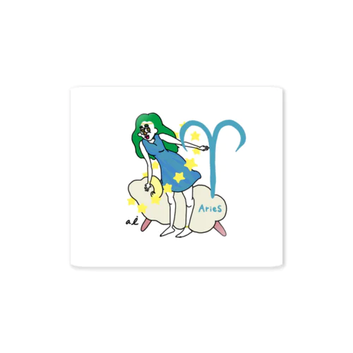 zodiac sign -aries- Sticker