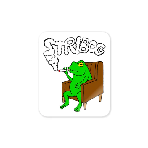 Smoking Frog  Sticker