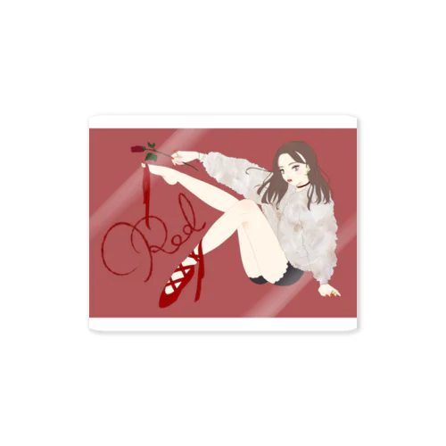 「RED」ステッカー Sticker