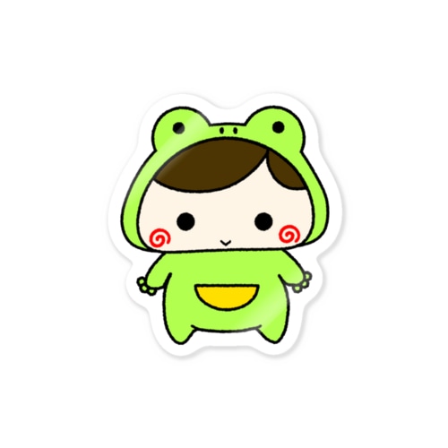 かるたのケロケロステッカー Sticker