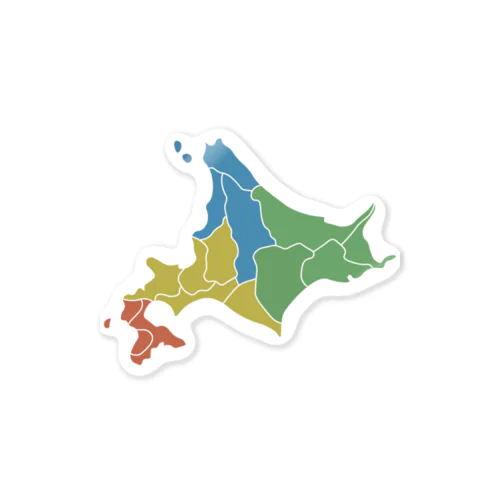北海道区分地図 Sticker