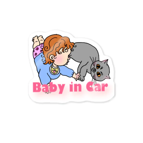 ベビーとねこ Sticker