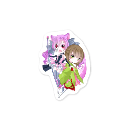 デフォルメシリーズ（ミーニャとうぃゆ） Sticker