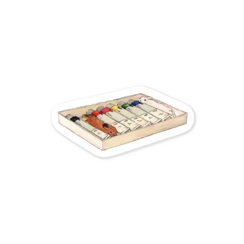 うさぎ色絵の具 Sticker