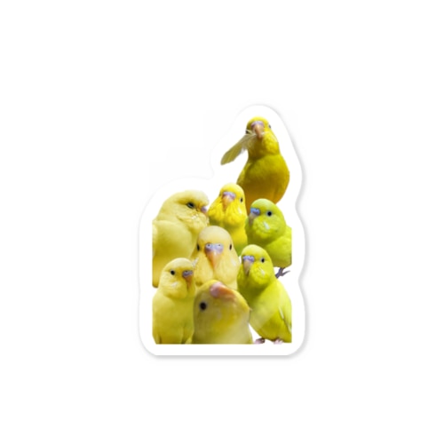 セキセイインコ　てつお大量発生シリーズ Sticker
