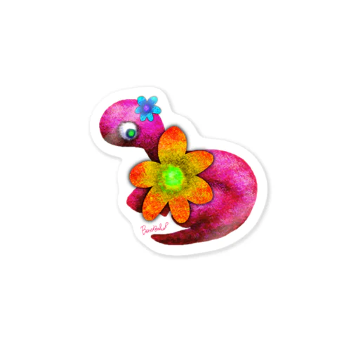 Brachiosaurus -flower- Sticker