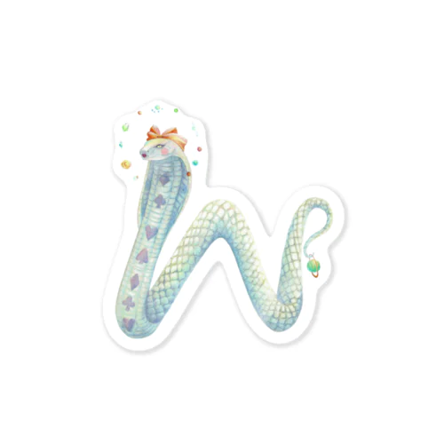 "W"  Wonderalphabet Sticker