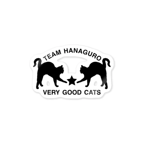 TEAM HANAGURO 2Cats Ver Sticker