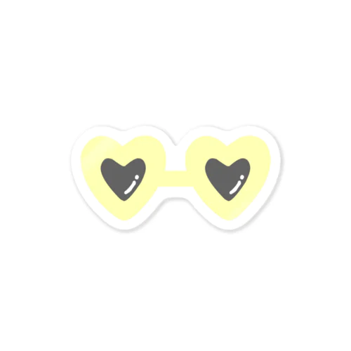 yellow×sunglasses ステッカー