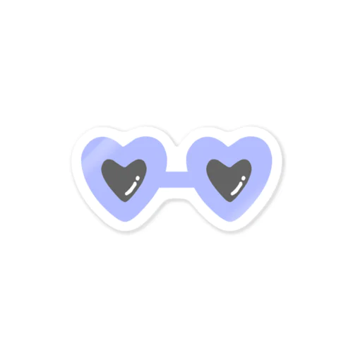 blue×sunglasses Sticker