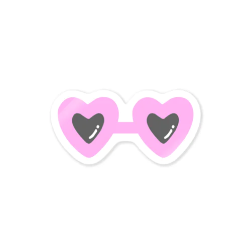 pink×sunglasses ステッカー