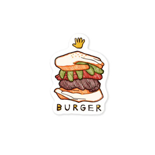 手デザイン・BURGER Sticker