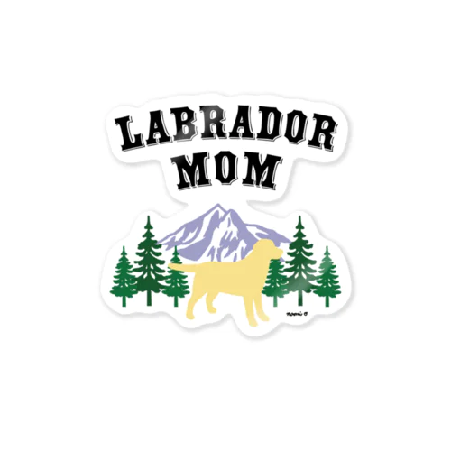 Labrador Mom （イエローラブラドール） ステッカー