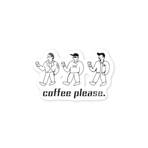 coffee please. ｽﾃｯｶｰ Sticker