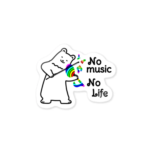 NoMusic NoLife Sticker