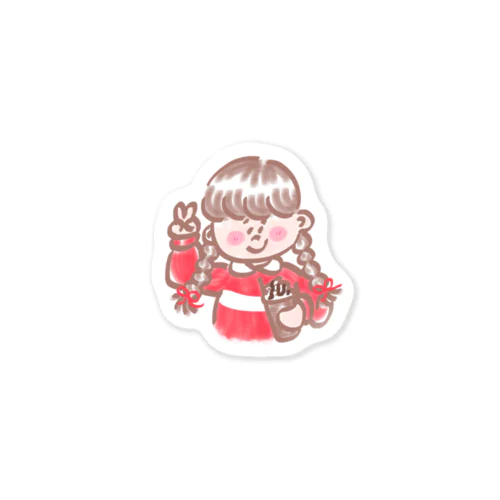 みつあみちゃん⭐︎。ミ Sticker