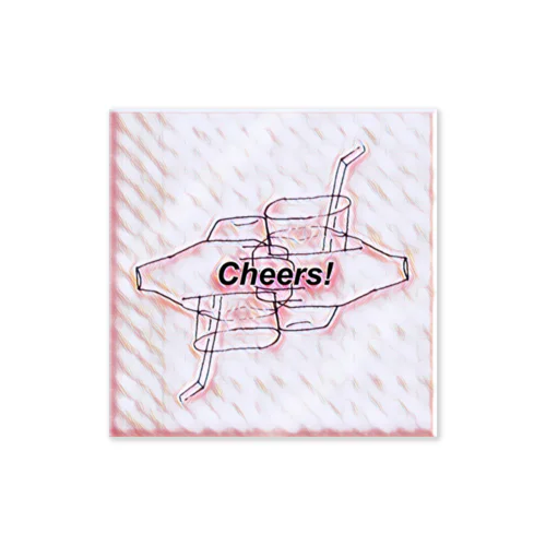 Cheers! / pink ステッカー