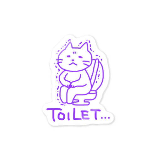 トイレねこ ステッカー