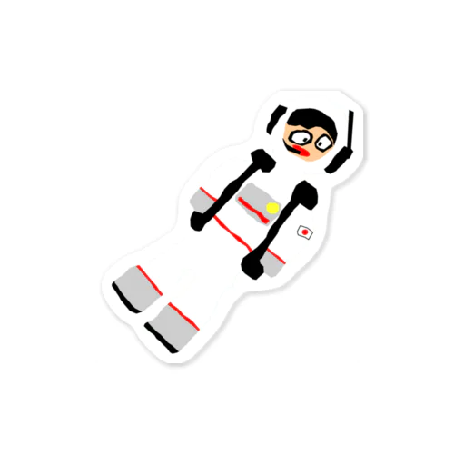 hiisun white／ひーさんホワイト Sticker