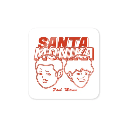 SANTAMONIKA レッド Sticker