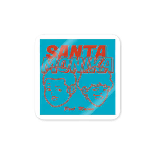 SANTAMONIKA ブルー ステッカー