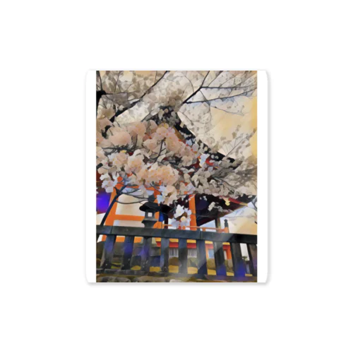 桜-明- Cherry blossom  ステッカー
