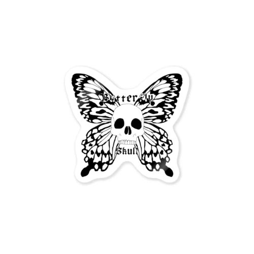 Butterfly&Skull ステッカー