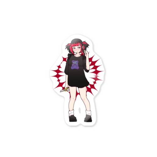 地雷女まお Sticker