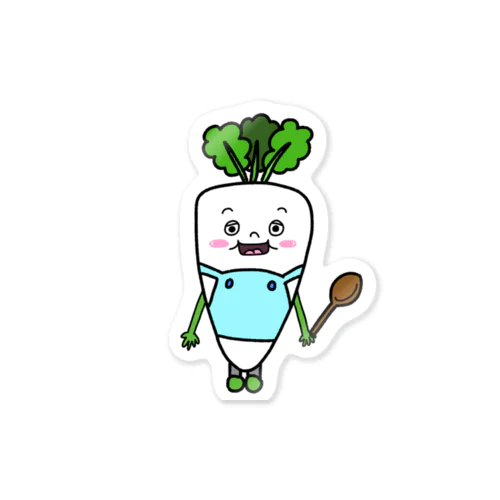だいこさん【Let's Vegetables】 Sticker