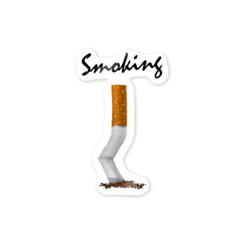 Smoking-タバコの吸い殻- ステッカー