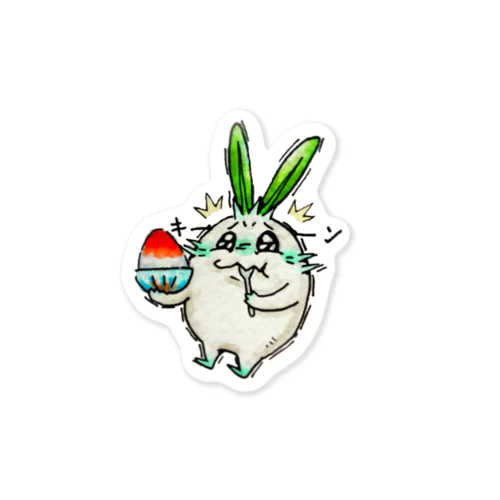 かき氷でキーンパキポ Sticker