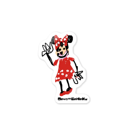 歯茎剥き出し LADY MOUSE Sticker