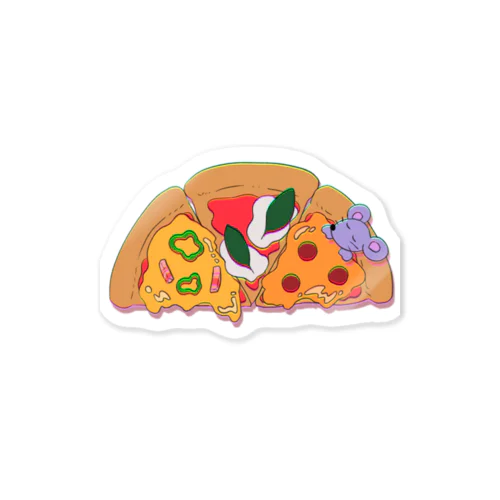 ピザのおふとん Sticker