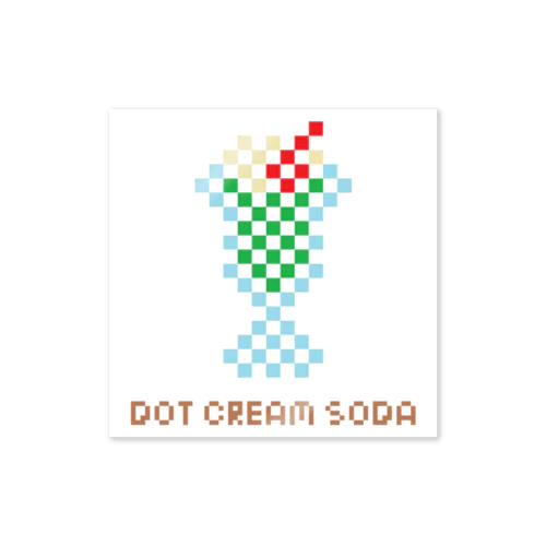 ドット絵クリームソーダ（DOT CREAM SODA） Sticker