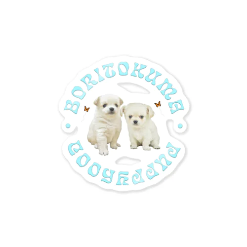 PUPPYHOOD LOGO / BLUE ステッカー