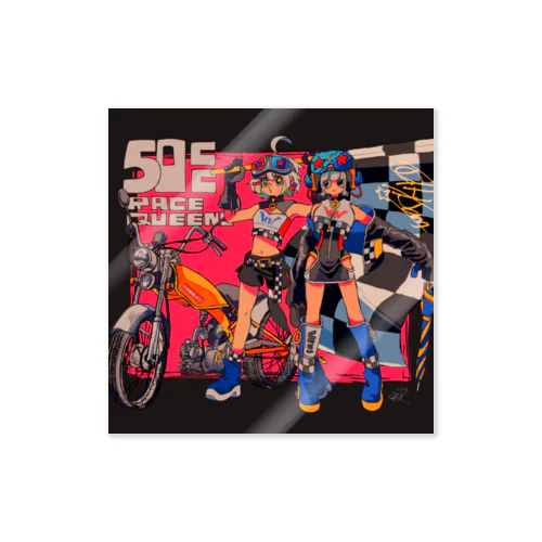 50cc race queen ステッカー