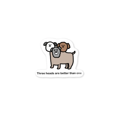 お得ッ！ 3種の犬ケルベロス Sticker
