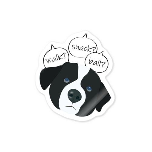 ボーダーコリーパピー_？ Sticker