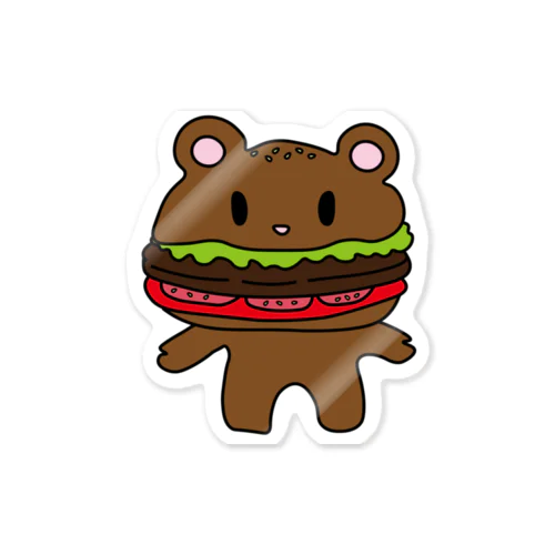 ハンバーガーベア Sticker